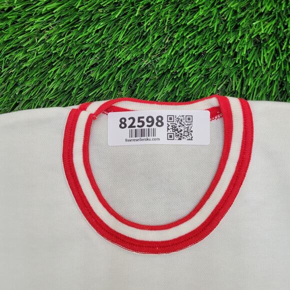 Vintage 80s Cincinnati Red Ringer Shirt XS/S 18x26 Baseball - Picture 9 of 16